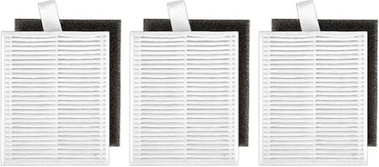 (3 Pack) L60 L50 HEPA Filters and Foam Filters Compatible With Eufy L60 L50 L60 SES L50 SES Vacuum Cleaner L60 L50 L60 SES L50 SES, Filter Kit, Replacement Parts 3 Filters, Filters Accessories Kit