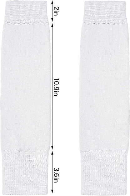phnydreg 3 Pairs Leg Sleeve Shin Pre Cut Socks for Kids Youth Men Women Soccer Running Cycling