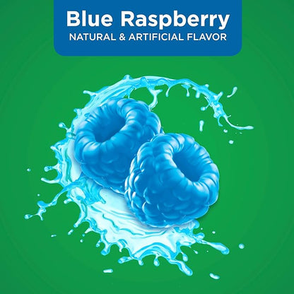 Basic Care Electrolyte Solution Advantage Care with PreVital Prebiotics, Blue Raspberry, Designed to Help Prevent Dehydration, Replaces Electrolytes, Fluid and Zinc, 33.8 fl oz (Pack of 1)