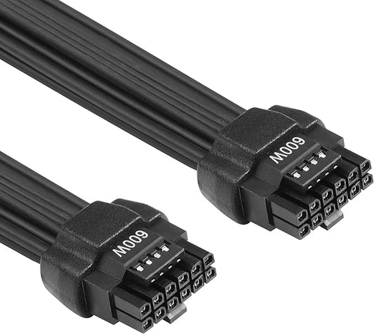CERRXIAN 2.3FT ATX3.0 12VHPWR Power Cable,PCI-e 5.0 12VHPWR ATX3.0 600W 16 Pin Male to Male High Current Power Cable,for Graphic Card GPU 124pin Nvidia Nvidia 4000 Series and RTX 3000 FE GPU 2.3FT