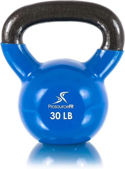 ProsourceFit Vinyl Coated Cast Iron Kettlebells for Full Body Fitness Workouts