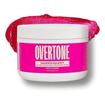 oVertone Color Depositing Conditioner - 8 oz Semi Permanent Hair Color with Shea Butter  Coconut Oil - Vegan, Cruelty-Free - Extreme Magenta