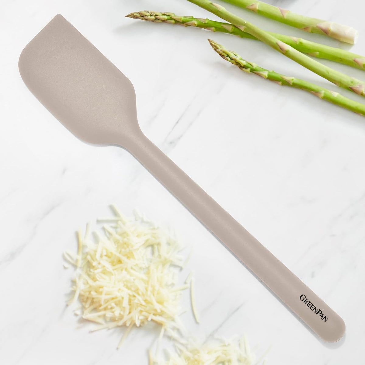 Carote Silicone Mixing Spatula, Scraping Baking Cooking Kitchen Utensil, Flexible Rubber Nonstick Cookware, Taupe
