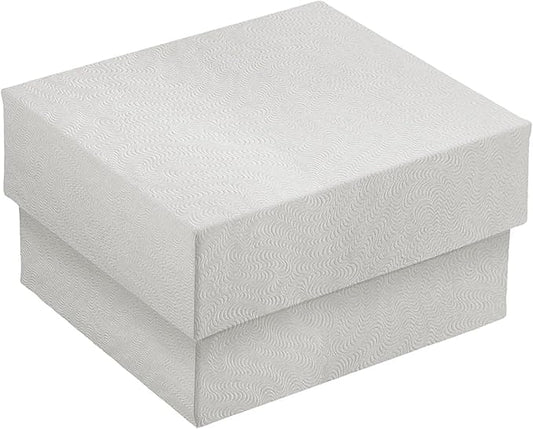 Jewelry Ring Gift Box 50 Pieces, Cardboard Gift Boxes with Flocked Foam Ring Slot, Small Jewelry Boxes for Women, Earrings Packing Box for Christmas, Stores, 2 x 1.75 x 1.12 inch (White Swirl)