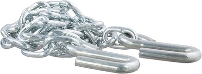 CURT 80010 48-Inch Trailer Safety Chain with 38-In S-Hooks, 2,000 lbs Break Strength