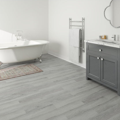 Mysflosy Peel & Stick Floor Tile, 36-Pack 54 Sq.Ft Waterproof Luxury Vinyl Flooring Self-Adhesive, Wood-Look Vinyl Planks for DIY Installation