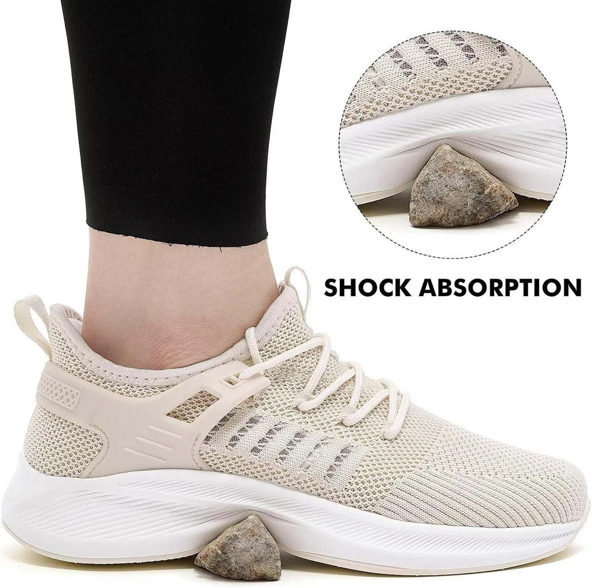 Akk Womens Athletic Walking Shoes - Running Tennis Shoes Jogging Workout Lightweight Breathable Slip on Sneakers for Indoor Outdoor Gym Travel Work