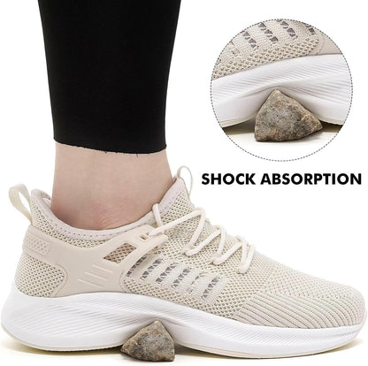 Akk Womens Athletic Walking Shoes - Running Tennis Shoes Jogging Workout Lightweight Breathable Slip on Sneakers for Indoor Outdoor Gym Travel Work