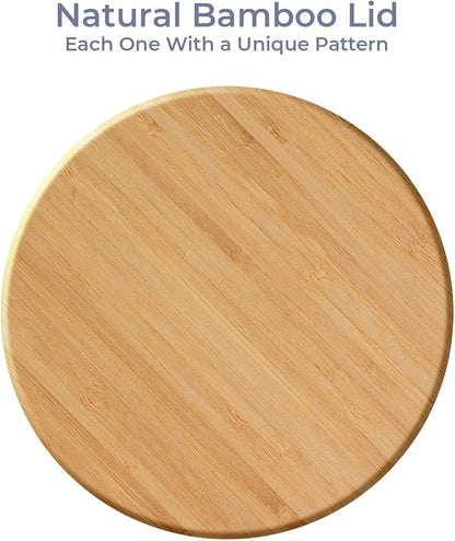 Kitch  Things 60oz Borosilicate Glass Storage Jar with Bamboo Lid