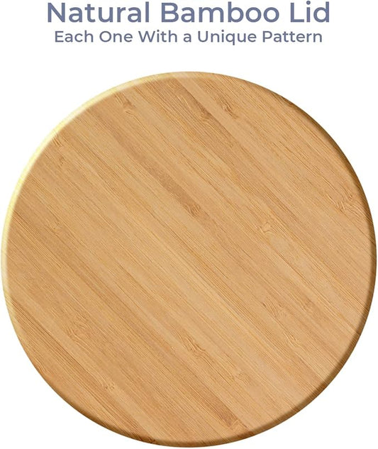 Kitch  Things 60oz Borosilicate Glass Storage Jar with Bamboo Lid