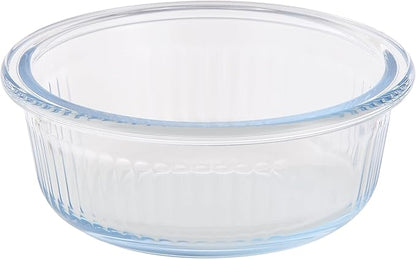 MasterPRO Foodies Round Storage Container, 400ml, Borosilicate Glass, BPA Free, Microwave Safe