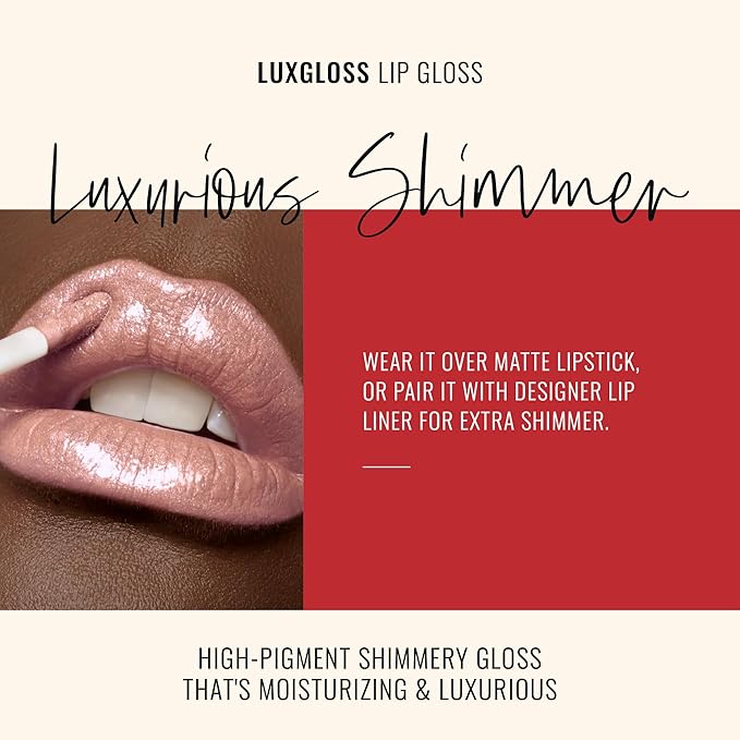 Runway Rogue LuxGloss Lip Gloss, High-Pigment Shimmery Soft Pastel-Pink Lip Gloss, Catwalk