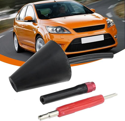 UOIENRT Automotive EVAP Service Port Adapter Kit Smoke Machine Automotive Cone Adapter Leak Detector for Automotive Exhaust and Intake Diagnostics