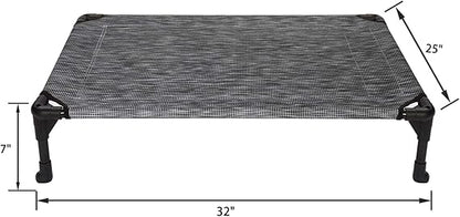 Veehoo Cooling Elevated Dog Bed, Portable Raised Pet Cot with Washable & Breathable Mesh, No-Slip Feet Durable Dog Cots Bed for Indoor & Outdoor Use, Medium, CWC1803-M