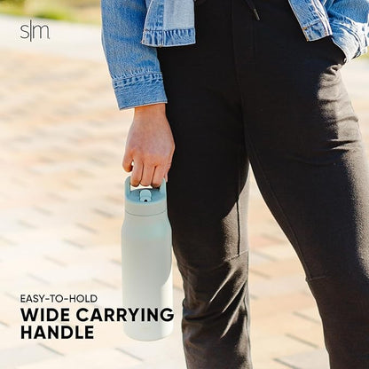 Simple Modern Water Bottle with Straw lid  Insulated Stainless Steel Thermos  Reusable Travel Water Bottles for Gym  Sports  Leak Proof  BPA Free  Mesa Collection  24oz, Forest