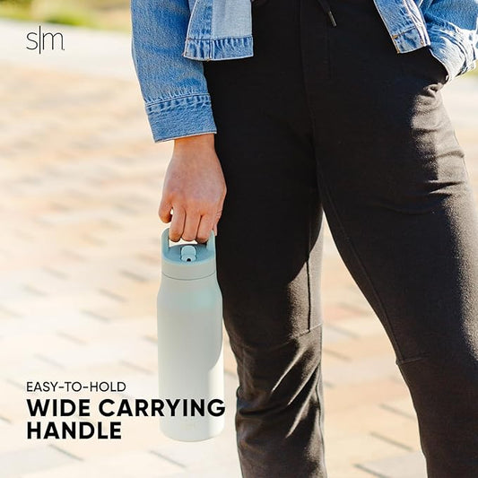 Simple Modern Water Bottle with Straw lid  Insulated Stainless Steel Thermos  Reusable Travel Water Bottles for Gym  Sports  Leak Proof  BPA Free  Mesa Collection  24oz, Forest