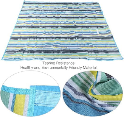 Sempoda Outdoor Waterproof Picnic Blanket, Foldable Picnic Mat, Waterproof Beach Blanket, Dampproof 210T Tear Resistant Plaid Cloth Picnic Blanket for Outdoor Camping