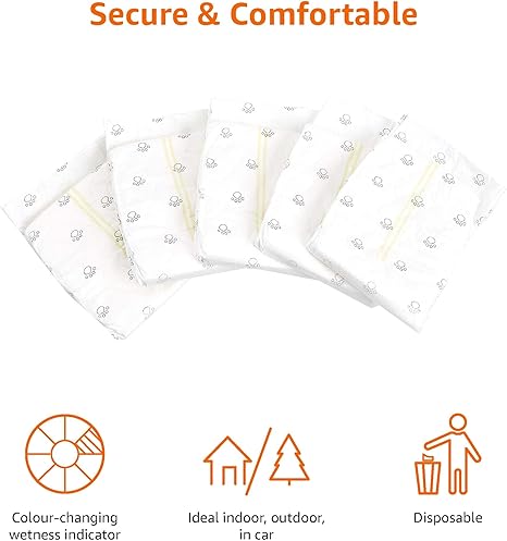 Basics Male Dog Diapers, 30 Count, Medium, Ultra Absorbent Disposable Wrap with Secure Fit, Leakproof and Comfortable