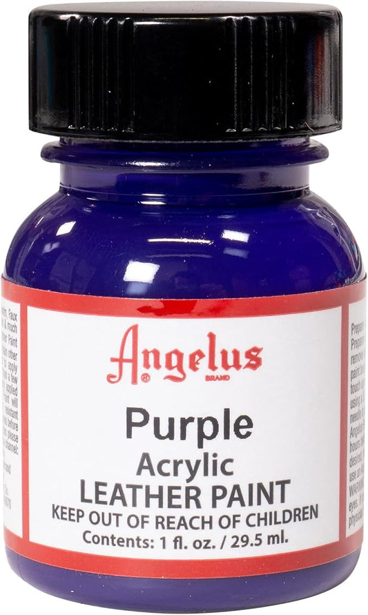 Angelus Acrylic Leather Paint for Shoes, Sneakers, Leather, Canvas, Furniture, and More - 1 fl oz, Purple