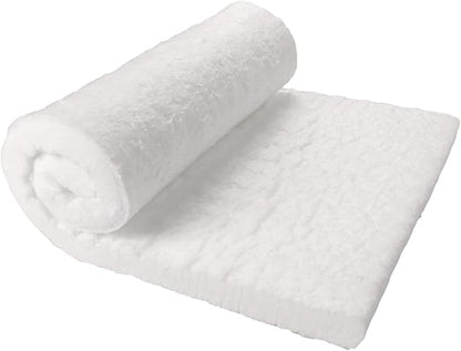 Lynn Manufacturing Ceramic Fiber Insulation, 1" Thick x 12" x 24", 2400F Fireproof Insulation Blanket, 3023E