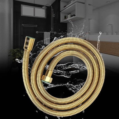 Tissting G1/2in Gold Shower Hose Stainless Steel Material Double Buckle Design Handheld Shower Head Hose Suitable for Most Bathroom Showers Bathroom Accessories https://a.co/d/gHmTCHk