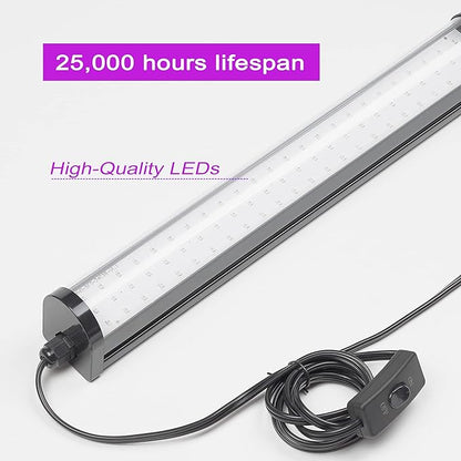 UV Black Light Bar, 25W Upgraded LED Blacklight Tube,395-405nm, Light Up 15x15ft Area, PlugSwitch5ft Power Cord, Black Lights for Glow Party, Posters, Room, Bedroom Decor, Halloween, Birthday