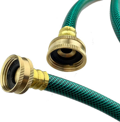 PVC Garden Hose 12 Inch Green Heavy Duty Water Hose with Solid Brass Fittings,No Leaking, Flexible,for outdoors,Lawns,Patio (3 FT, Green, Brass Fittings)