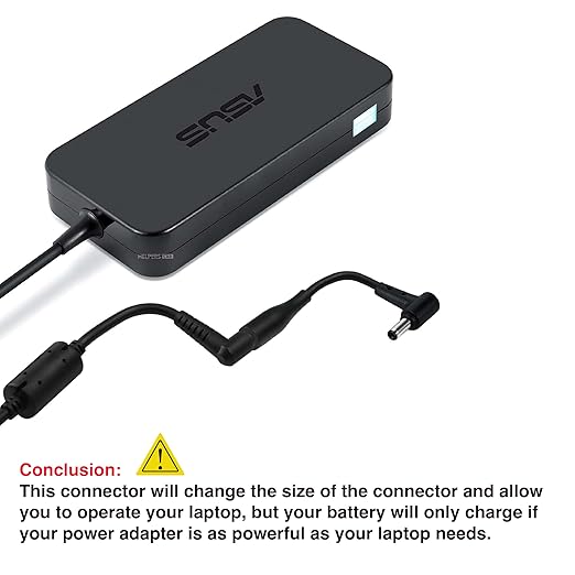 Laptop Adapter Tip Connector Converter 5.5 x 2.5mm Female to 4.5 x 3.0mm Male for MSI Katana ASUS ROG Zephyru Zenbook Vivobook TUF 19V 6,15A 6,32A 9,23A 20V 6A 7,5A 9A