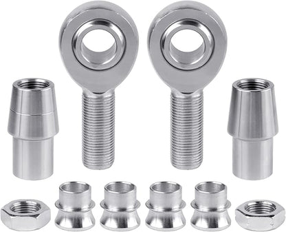 34 Heim Joint Rod End Kit,.750" Chromoly Heim Joints Panhard Rod End Kit for Steering,Suspension, Traction Bars, RightLeft Hand Thread with Spacer,Tube Adapters  Jam Nuts - 1Set