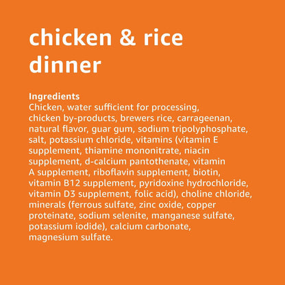 Basics Chopped Ground Dinner Wet Dog Food Variety Pack, Chicken and Rice Flavor and Chopped Dinner with Chicken, Made with Natural Ingredients, 13.2oz Cans (Pack of 11)