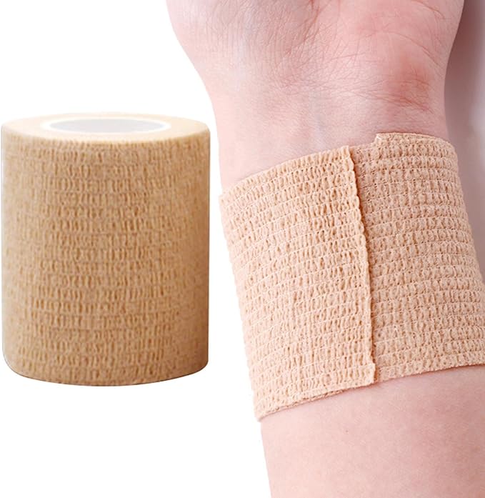 Self Adhesives Bandages Wrap Cohesive Bandages Skin Colour Medical Wrap Elastic Bandages Wrap for Ankle,Sports,Wrist