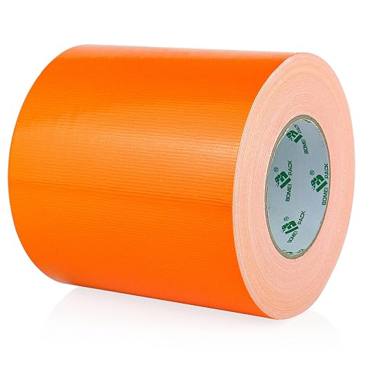 BOMEI PACK 6inch Wide Orange Duct Tape, Heavy Duty Strong Waterproof Industrial Color Duct Tape 9.0mil x 6inch x 60yds for Crafts, Home Improvement, Repairs, & Projects