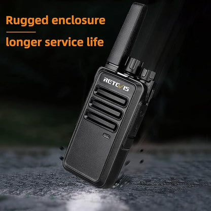 Retevis RT68 Walkie Talkies Rechargeable,Portable FRS Two-Way Radios for Adults,Heavy Duty 2 Way Radios Long Range,USB Charging Base,License Free Walkie Talkie for Road Trip Gifts Camping (2 Pack)
