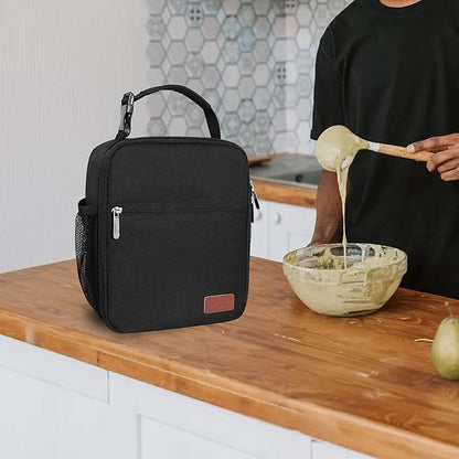 Lunch Box for Men  Women Durable Lunch Bag for Adults Reusable Small Lunchbox Black