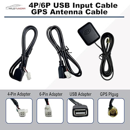 Radio Wiring Harness Kit for Android Car Stereo 16Pin ISO Radio Wire Harness 10Pin/20Pin RCA Connectors GPS Antenna Cable 4Pin/6Pin USB Cord Android Car Stereo Install Kit(6PCS)