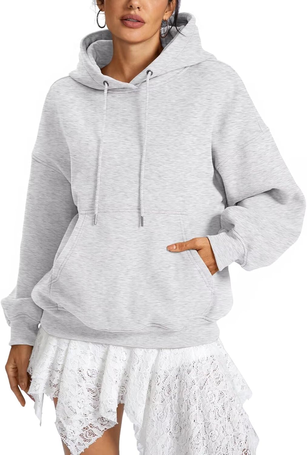 EasyGala Womens Fleece Hoodies with Pocket Oversized Hooded Sweatshirt Trendy Pullover Long Sleeve Top Fall Outfits 2026