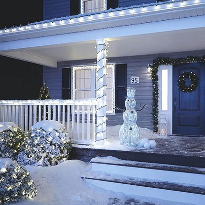 Dazzle Bright C9 white Christmas lights for outdoors, 50 33-foot LED lights, waterproof, green wire, fairy lights for indoor and outdoor, for Christmas tree, patio