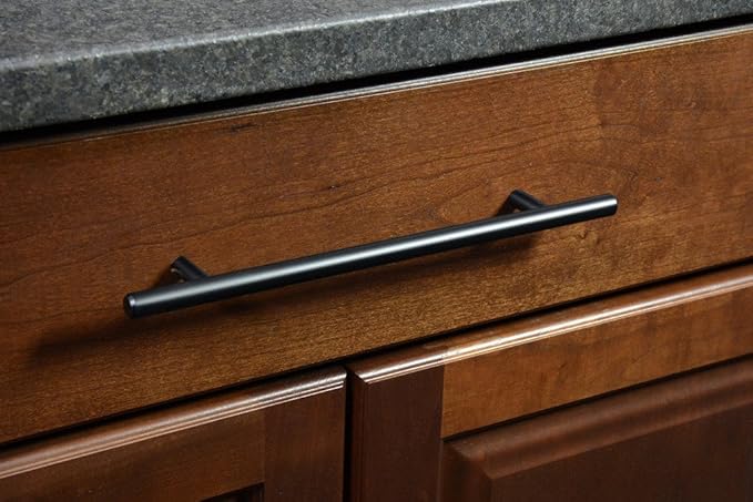 CKP Brand 3489-7-916 in. (192mm) Steel Bar Pull, Black Powder Coated