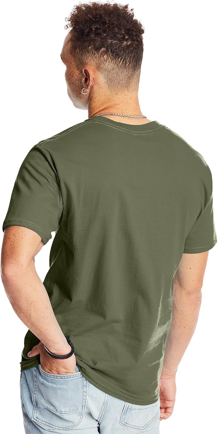 Hanes Men's Beefy-t T-Shirt, Heavyweight Cotton Tee, 1 Or 2 Pack, Big & Tall