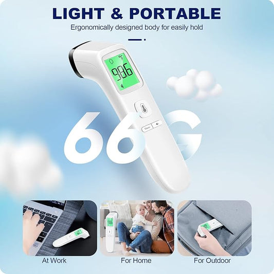 No-Touch Thermometer for Adults and Kids, Accurate Digital Baby Thermometer, FSA HSA Eligible, Fever Alarm  Silent Mode, 2 in 1 Forehead  Object Mode