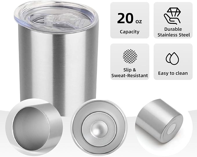 Hogg Outfitters 30 oz Skinny Tumbler, Stainless Steel Insulated Slim Tumbler with Lid, Reusable Double Wall Travel Coffee Mug, Durable Powder Coated Travel Water Cup(Stainless Steel, 1)