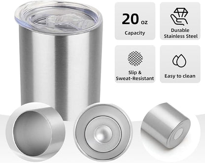 Hogg Outfitters 30 oz Skinny Tumbler, Stainless Steel Insulated Slim Tumbler with Lid, Reusable Double Wall Travel Coffee Mug, Durable Powder Coated Travel Water Cup(Stainless Steel, 1)