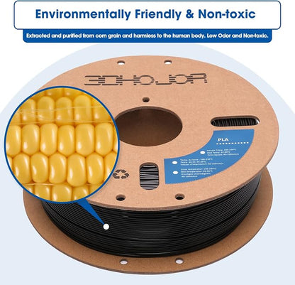 3DHoJor PLA Filament 1.75mm,3D Printer Filament,1kg Cardboard Spool (2.2lbs), Dimensional Accuracy +/- 0.03 mm,Odor Free, Clog Free, No Brittle Filaments,Fit Most FDM 3D Printer,Red
