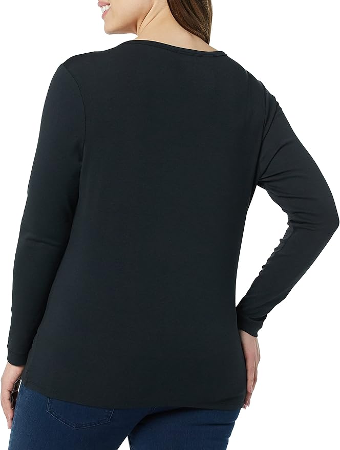 Essentials Women's Maternity Nursing Slim-Fit Henley Shirt