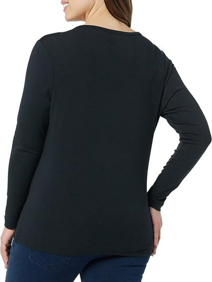 Essentials Women's Maternity Nursing Slim-Fit Henley Shirt