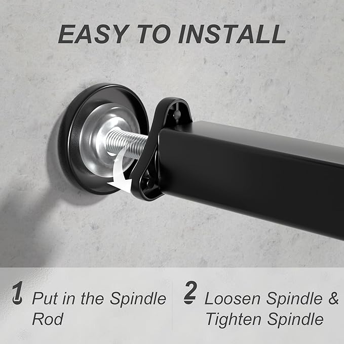 BalanceFrom Baby Gate Threaded Spindle Rod, 4 Pack M8 (8mm) Replacement Bolt Part for Baby & Pet Pressure Mounted Safety Door, Extra Long Wall Mounting Accessories Screws Rods for Stair Gates, Black