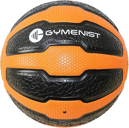 GYMENIST Rubber Medicine Ball with Textured Grip, Available in 9 Sizes, 2-20 LB, Weighted Fitness Balls,Improves Balance and Flexibility - Great for Gym, Exercise, Workouts