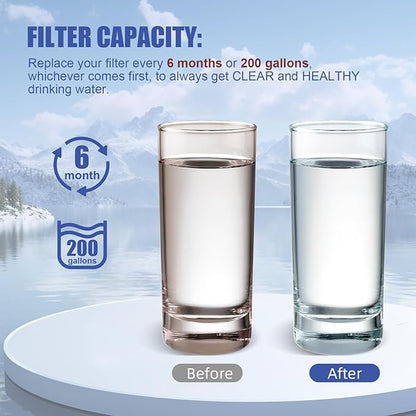 W10295370A Water Filter Replacement, Compatible with EDR1RXD1, EDR1RXD1B, W10295370, WHR1RXD1, KAD1RXD1, P4RFKB2, P8RFWB2L, 46-9930,46-9081 (1)