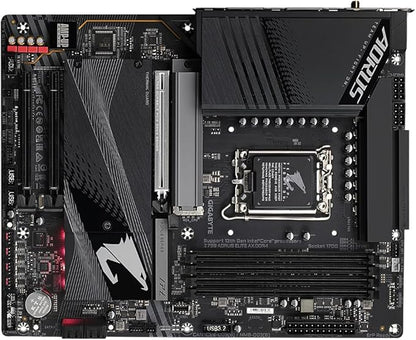 GIGABYTE Z790 AORUS ELITE AX DDR4 Intel LGA 1700 ATX Motherboard, 4x DDR4 128GB, 3x PCI-E x16, 4x M.2, 4x SATA, 5x USB 3.2, 1x USB-C, 4x USB 2.0