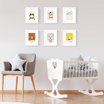 upsimples 8x10 Picture Frame, Wall Decor Photo Frames, White 1 Pack 8 x 10 Frame, 5x7 Frame with Mat for Gallery Wall, Family, Wedding, Baby, Dog, Dorm, Christmas, Mothers' Day